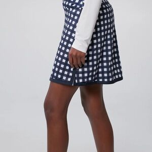 Tnuck Navy Gingham Golf Skirt